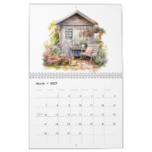 Gemütlicher Garten mit Blume Gartensitzplatz Kalender (Mär 2027)