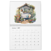 Gemütlicher Garten mit Blume Gartensitzplatz Kalender (Jan 2027)