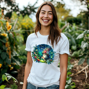 Gemütlicher Garten und Glühwürmchen T-Shirt