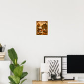 Gemütlicher Geist-Kürbis-Patch-Kunstprint Poster (Heimbüro)