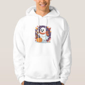 Gemütlicher Geist mit Kürbislatte – Herbst Hallowe Hoodie (Vorderseite)