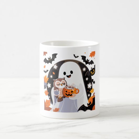 Gemütlicher Geist und hässliche Halloween-Kunst Kaffeetasse (Mittel)