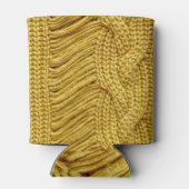 Gemütlicher Gelber Pullover: Texturierter Hintergr Dosenkühler (Rückseite)