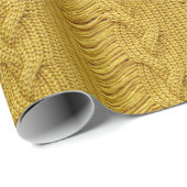 Gemütlicher Gelber Pullover: Texturierter Hintergr Geschenkpapier (Rolleneckpunkt)