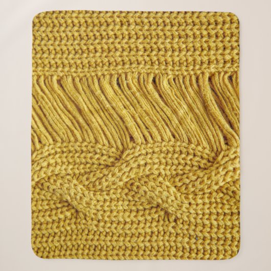 Gemütlicher Gelber Pullover: Texturierter Hintergr Sherpadecke (Vorderseite)