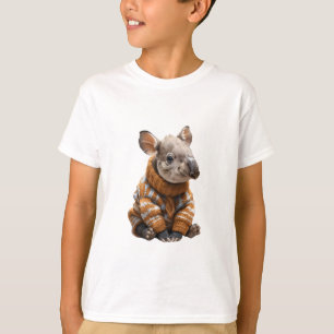 Gemütlicher Gestrickter Pullover Tapir Kalb Kinder