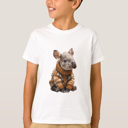 Gemütlicher Gestrickter Pullover Tapir Kalb Kinder (Vorderseite)