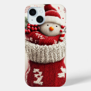 Gemütlicher Gestrickter Schneemann-Weihnachtsstrum Case-Mate iPhone Hülle