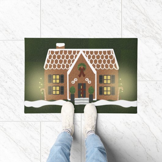 Gemütlicher Gingerbread Weihnachtsmatte Fußmatte (Indoor)