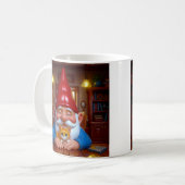 Gemütlicher Gnom-Kater Kaffeetasse (Vorderseite Links)