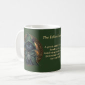 Gemütlicher gotischer schwarzer Katze Eolhx Rune G Kaffeetasse (Vorderseite Links)