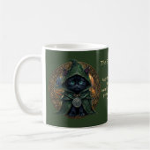 Gemütlicher gotischer schwarzer Katze Eolhx Rune G Kaffeetasse (Links)