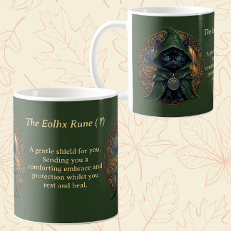 Gemütlicher gotischer schwarzer Katze Eolhx Rune G Kaffeetasse