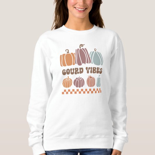 Gemütlicher "Gourd Vibes" Fall Sweatshirt (Vorderseite)