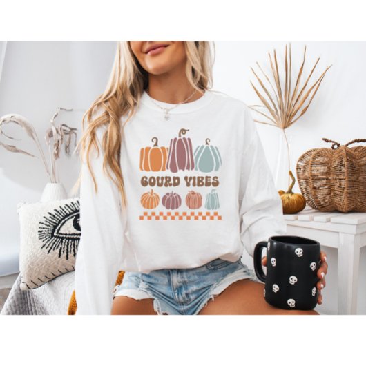 Gemütlicher "Gourd Vibes" Fall Sweatshirt