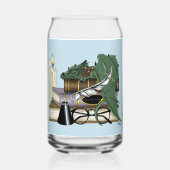 Gemütlicher Grüner Whimsical Schlafender Drache Bü Dosenglas (Vorderseite)