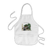 Gemütlicher Grüner Whimsical Schlafender Drache Bü Kinderschürze (Vorne)