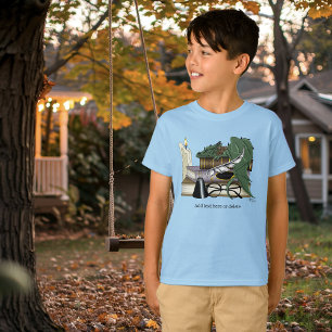 Gemütlicher Grüner Whimsical Schlafender Drache Bü T-Shirt