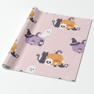 Gemütlicher Halloween Charm Geschenkpapier