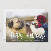 Gemütlicher Happy Holidays Weihnachtsfotokarte Feiertagskarte (Vorderseite)