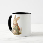 Gemütlicher Hasen-Kaffeebecher | Süße, verspielte Tasse (Vorderseite Links)