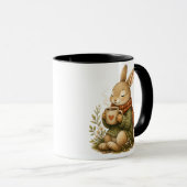 Gemütlicher Hasen-Kaffeebecher | Süße, verspielte Tasse (VorderseiteRechts)