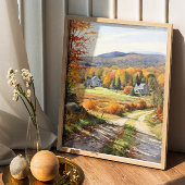 Gemütlicher Herbst auf dem Bauernhof Vermont Poster