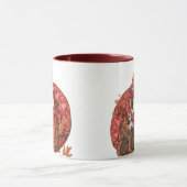 Gemütlicher Herbst Badger Art Tasse (Zentrum)