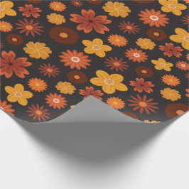 Gemütlicher Herbst-Blume Nahtloser Erntedank Geschenkpapier