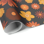 Gemütlicher Herbst-Blume Nahtloser Erntedank Geschenkpapier (Rolleneckpunkt)