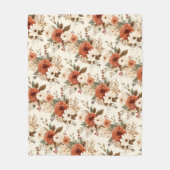 Gemütlicher Herbst-Blumenprint-Digitalkunst Fleecedecke (Vorderseite)