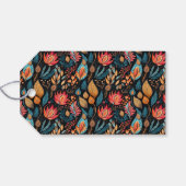 Gemütlicher Herbst florale Print Digital Folklorek Geschenkanhänger (Rückseite Horizontal)