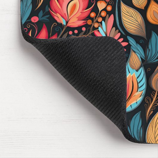 Gemütlicher Herbst florale Print Digital Folklorek Mousepad (Ecke)