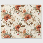 Gemütlicher Herbst florale Prinzessin Digitale Kun Geschenkpapier (Flach)