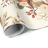 Gemütlicher Herbst florale Prinzessin Digitale Kun Geschenkpapier (Rolleneckpunkt)