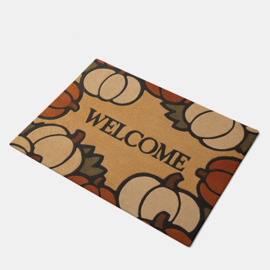 Gemütlicher Herbst Fußmatte (Schrägansicht)