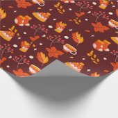 Gemütlicher Herbst Geschenkpapier (Ecke)