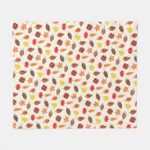 Gemütlicher Herbst-Herbstlaub Fleecedecke (Vorderseite (Horizontal))
