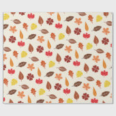 Gemütlicher Herbst-Herbstlaub Geschenkpapier (Flach)