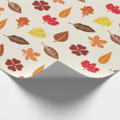 Gemütlicher Herbst-Herbstlaub Geschenkpapier (Ecke)