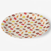 Gemütlicher Herbst-Herbstlaub Pappteller (Schrägansicht)