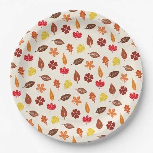 Gemütlicher Herbst-Herbstlaub Pappteller (Vorderseite)