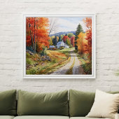 Gemütlicher Herbst im Vermont Village Poster