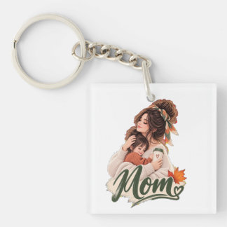 Gemütlicher Herbst Mama & Baby Kinder Herbstliebe Schlüsselanhänger