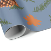 Gemütlicher Herbst Nahtloses Papier mit Pinecones Geschenkpapier (Rolleneckpunkt)