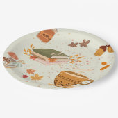 Gemütlicher Herbst Pappteller (Schrägansicht)