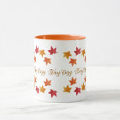 Gemütlicher Herbst & Rustikale Herbstblätter Tasse (Zentrum)