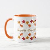 Gemütlicher Herbst & Rustikale Herbstblätter Tasse (Links)
