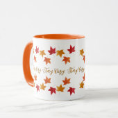 Gemütlicher Herbst & Rustikale Herbstblätter Tasse (Vorderseite Links)
