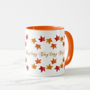 Gemütlicher Herbst & Rustikale Herbstblätter Tasse